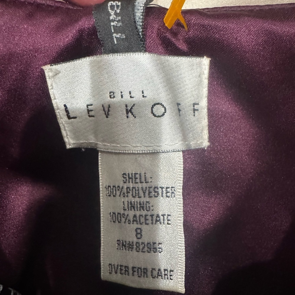 Bill Levkoff High-Low Skirt in Deep Purple and White - Picture 10 of 10